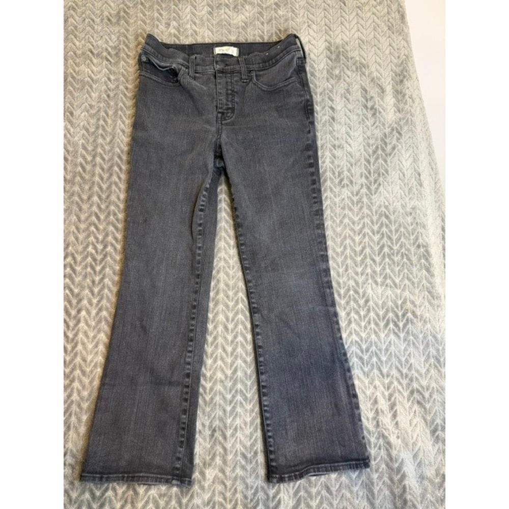 Madewell Mid-Rise Kick Out Jeans Washed Black Denim Size 29 Flare Leg 0051